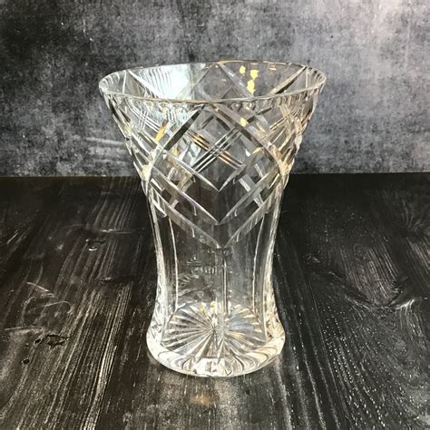 tudor crystal vase.